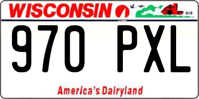 WI license plate 970PXL