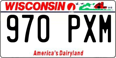 WI license plate 970PXM