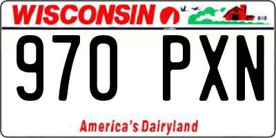 WI license plate 970PXN