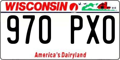 WI license plate 970PXO