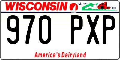 WI license plate 970PXP