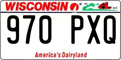 WI license plate 970PXQ
