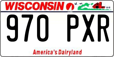 WI license plate 970PXR