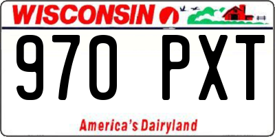 WI license plate 970PXT