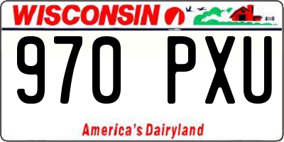 WI license plate 970PXU