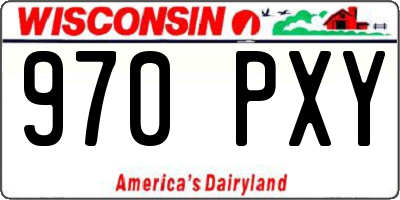 WI license plate 970PXY