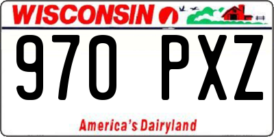 WI license plate 970PXZ