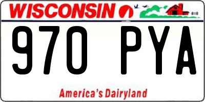 WI license plate 970PYA