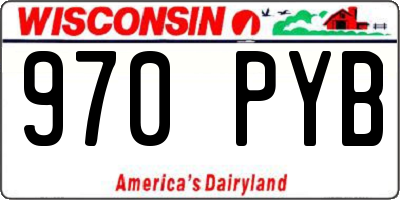 WI license plate 970PYB