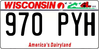 WI license plate 970PYH