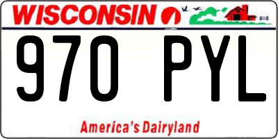 WI license plate 970PYL