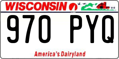 WI license plate 970PYQ