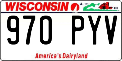 WI license plate 970PYV