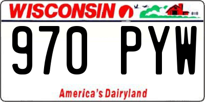 WI license plate 970PYW