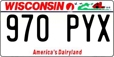 WI license plate 970PYX