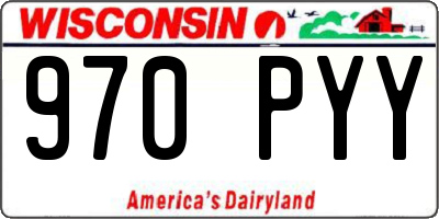 WI license plate 970PYY