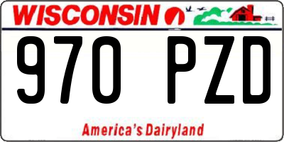 WI license plate 970PZD