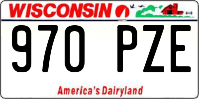 WI license plate 970PZE