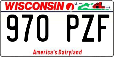 WI license plate 970PZF