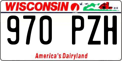 WI license plate 970PZH