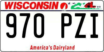 WI license plate 970PZI