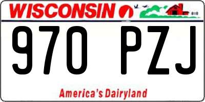 WI license plate 970PZJ