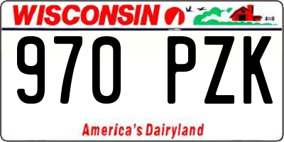 WI license plate 970PZK