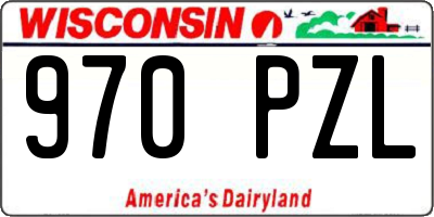 WI license plate 970PZL