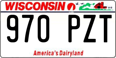 WI license plate 970PZT