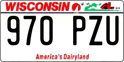 WI license plate 970PZU