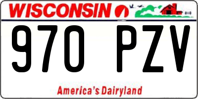 WI license plate 970PZV