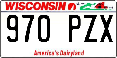 WI license plate 970PZX