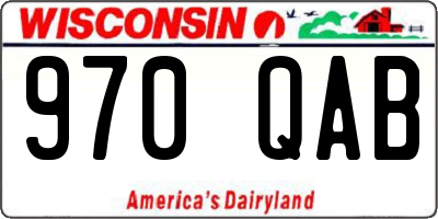 WI license plate 970QAB