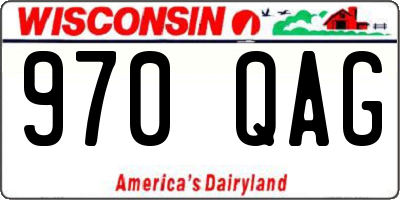 WI license plate 970QAG