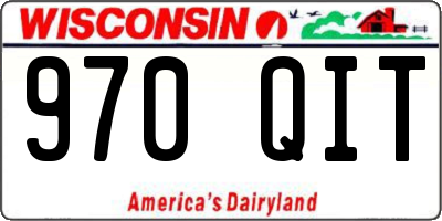 WI license plate 970QIT