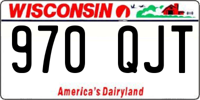 WI license plate 970QJT