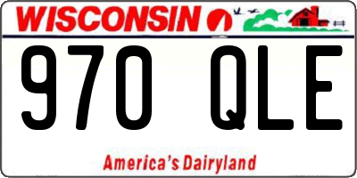 WI license plate 970QLE