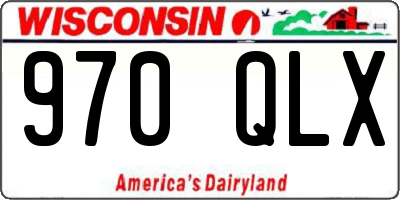 WI license plate 970QLX