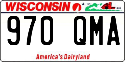 WI license plate 970QMA
