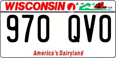 WI license plate 970QVO