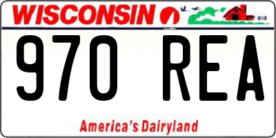 WI license plate 970REA