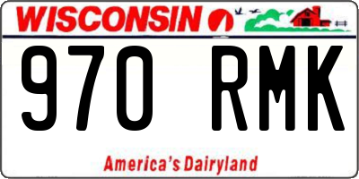 WI license plate 970RMK