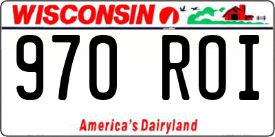WI license plate 970ROI