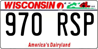 WI license plate 970RSP