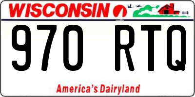 WI license plate 970RTQ