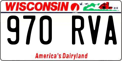 WI license plate 970RVA