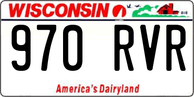 WI license plate 970RVR