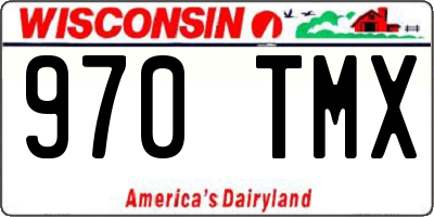 WI license plate 970TMX