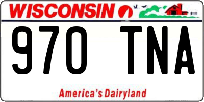 WI license plate 970TNA