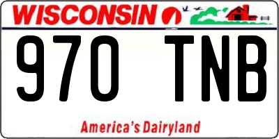WI license plate 970TNB
